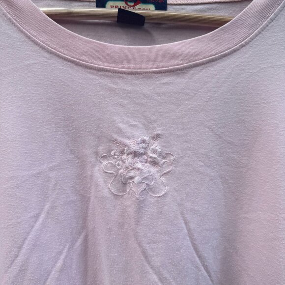 Princeton Club T Shirt Womens Plus Size 3X Pink Floral Print Embroidery Top - Picture 4 of 15